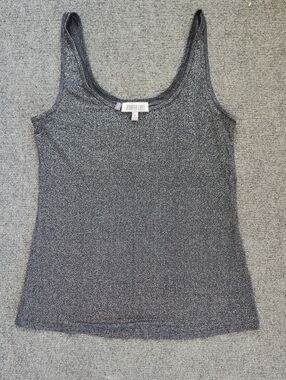 Black And Silver Metallic Tank By Jennifer Lopez